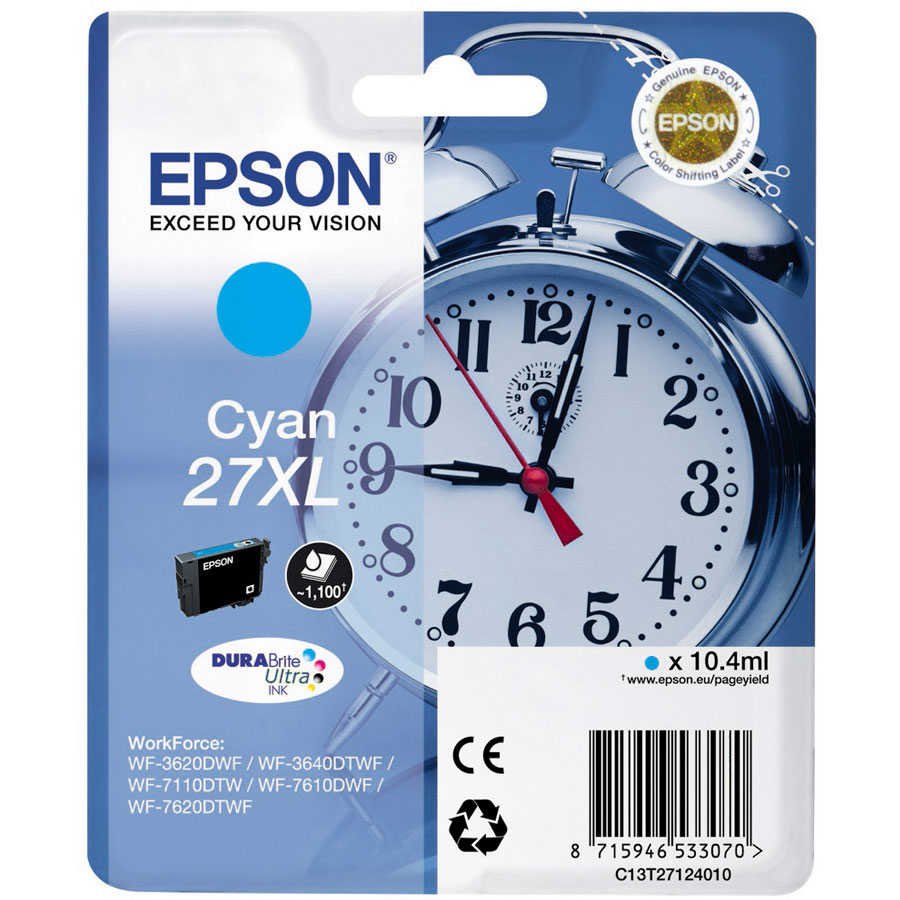 EPSON 27XL  (C13T27124020) – kartusche, cyan (cyan)