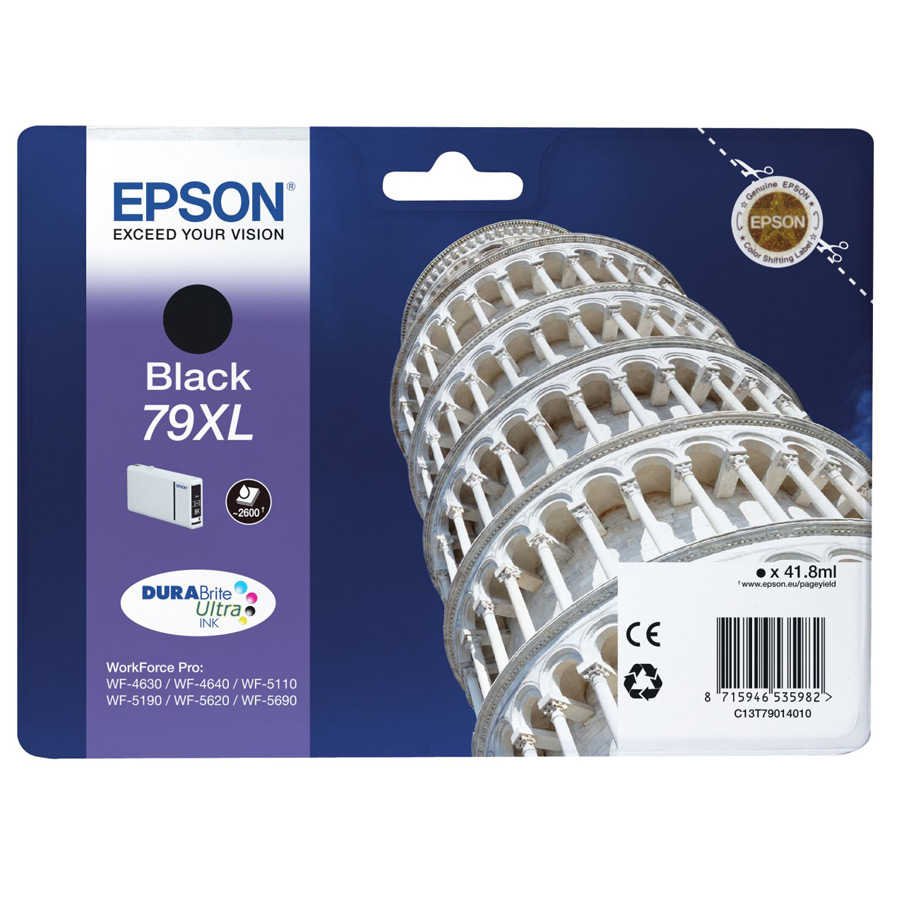 Epson 79XL T7901 C13T79014010 Schwarze Original-Tintenpatrone