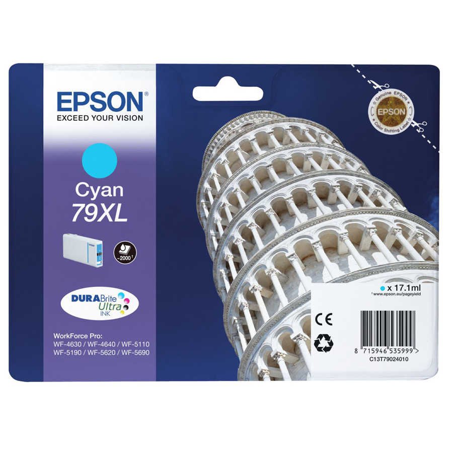 Epson 79XL T7902 C13T79024010 Cyan Original-Tintenpatrone